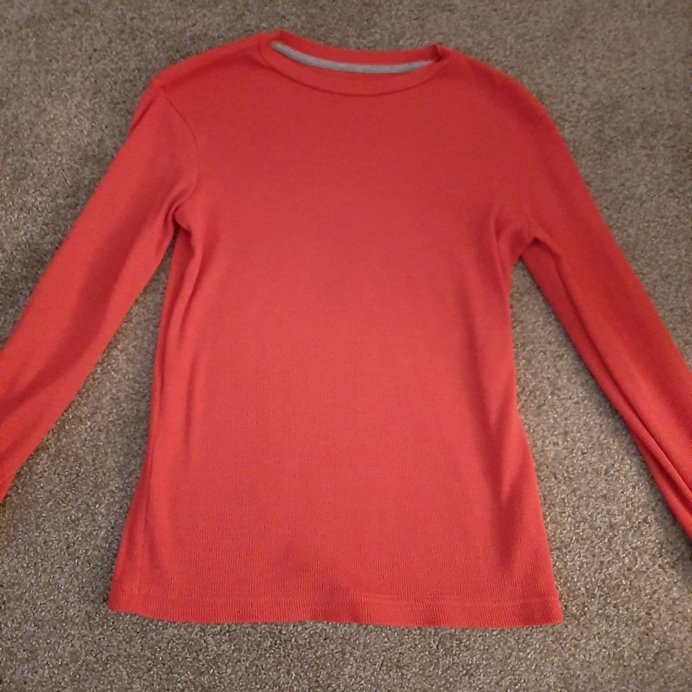 Red waffle shirt